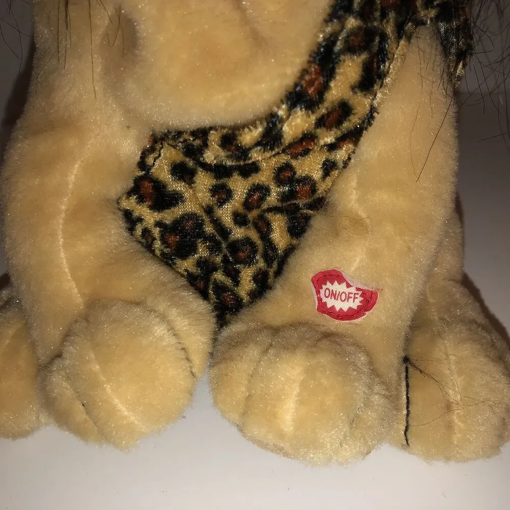 CAVEMAN DOG Kitty Kat Lion The Adam's Family Theme Animated Singing Plush 2009